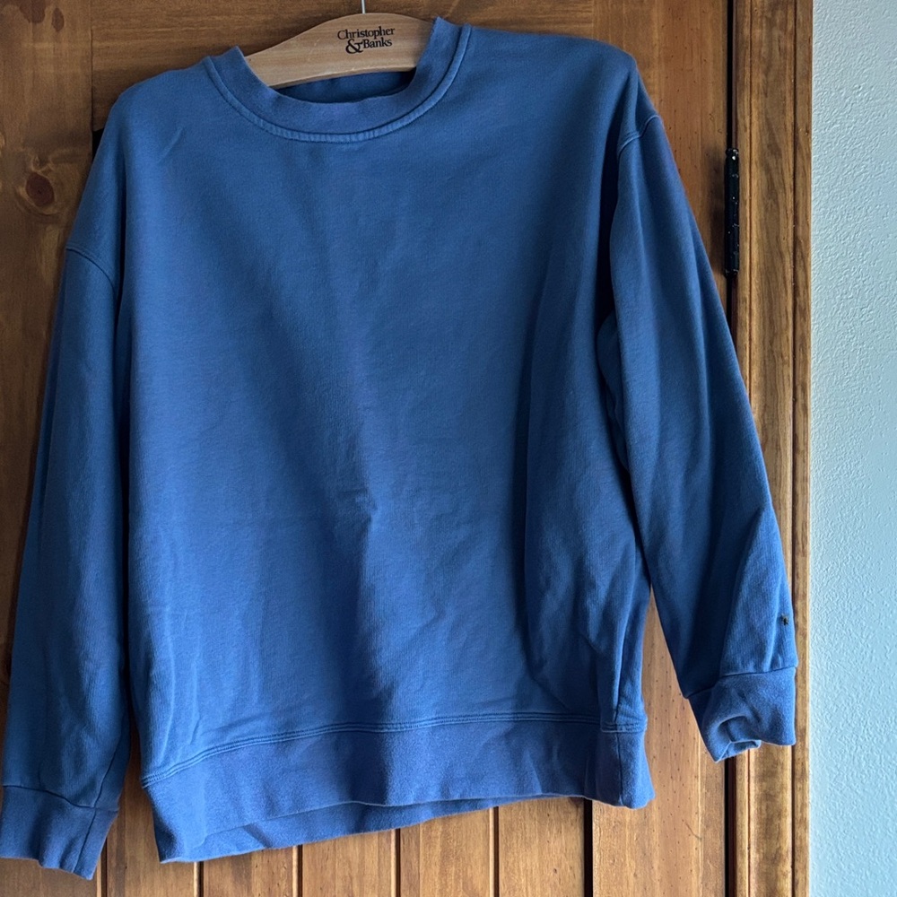 lululemon athletica Blue Crewneck Sweatshirt
